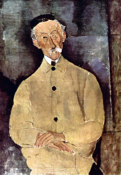 Modigliani - Portrait of Mr. Lepoutre by Modigliani